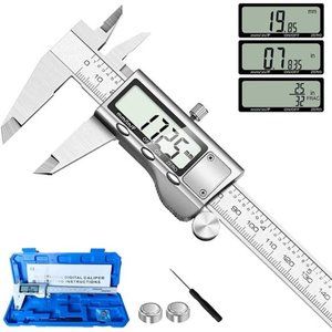 Digital Caliper, Stainless Steel Vernier Caliper Digital Micrometer 6 inch